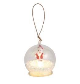 Mudpie Santa Light-Up Ball Ornament