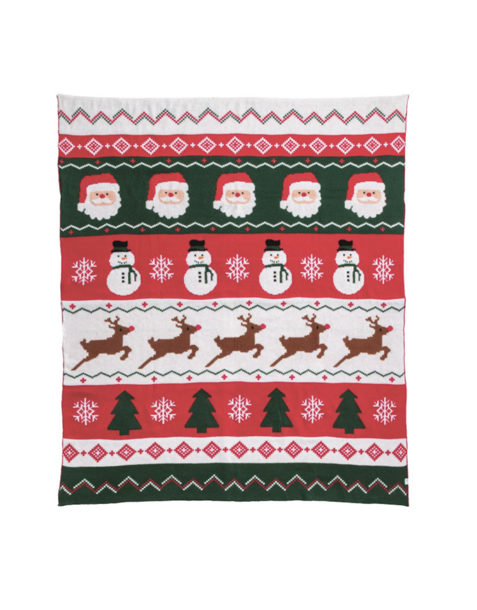 Mudpie Fair Isle Christmas Blanket