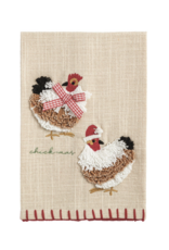 Mudpie Chicken Farm Christmas Embroidered Towel