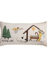 Mudpie Manger Embroidered Pillow