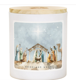 Sincere Surroundings Watercolor Nativity Candle (Woodland Walk)