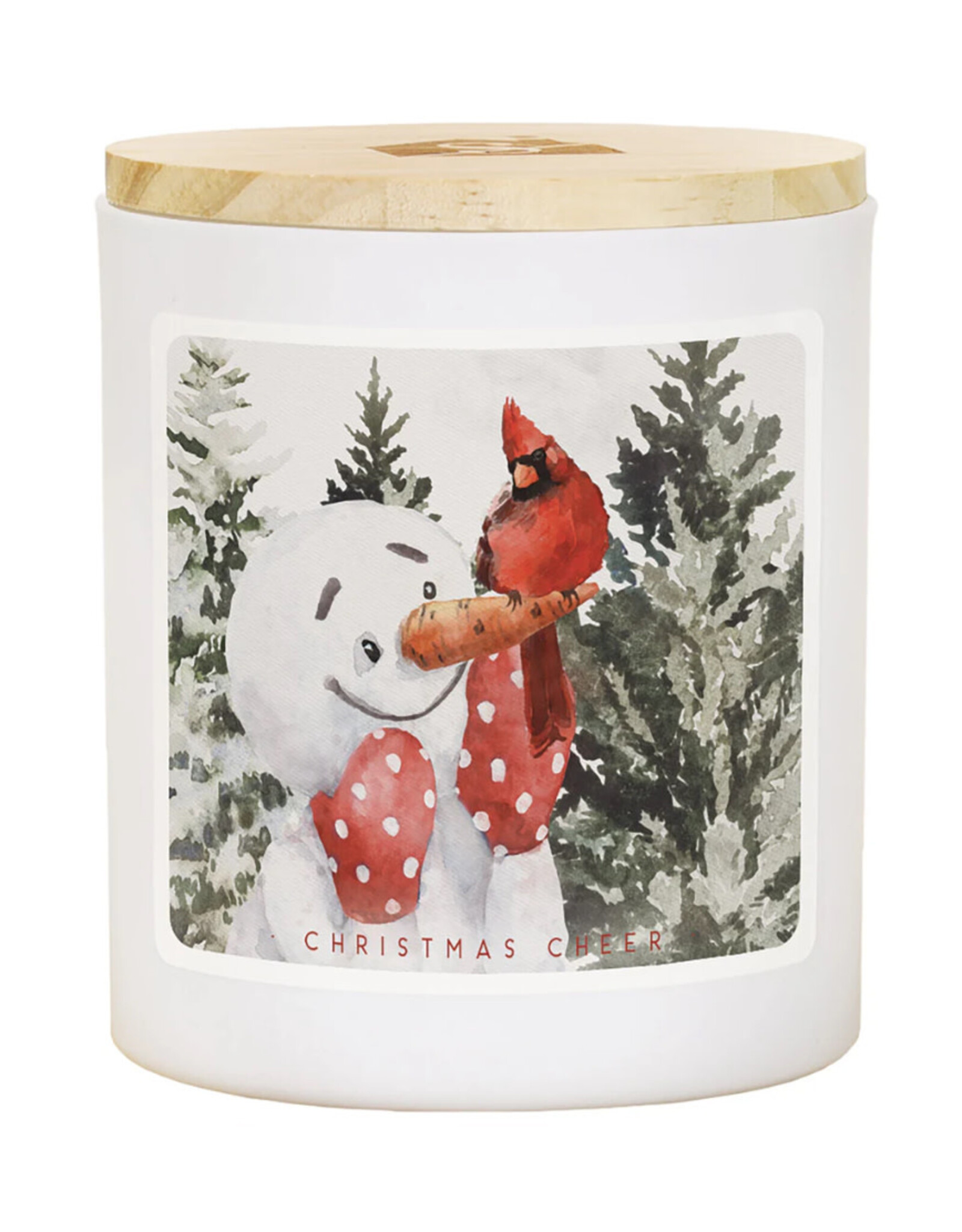 Sincere Surroundings Snowman Cardinal Candle (Christmas Cheer)