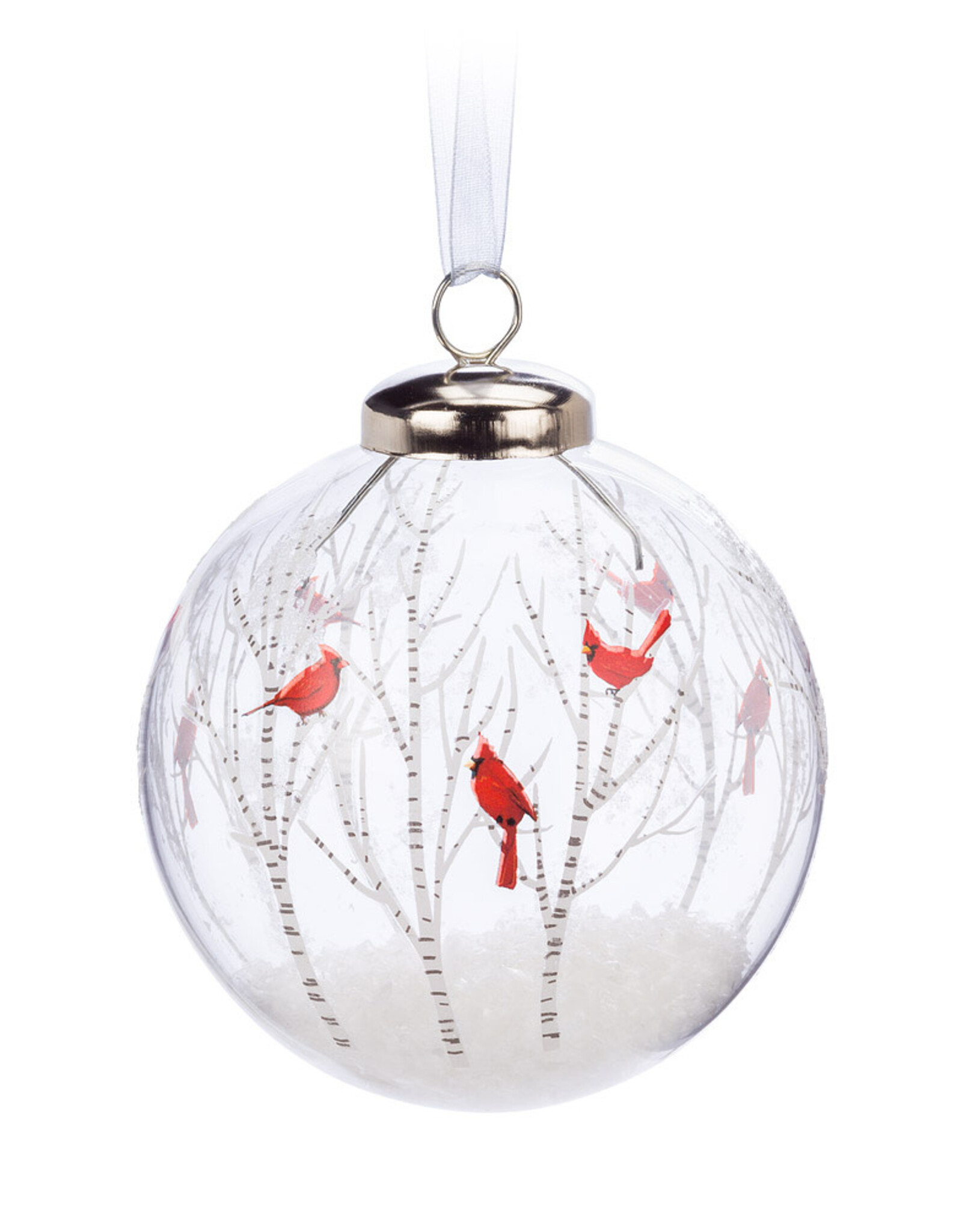 Abbott Cardinal in Trees Ball Ornament