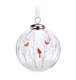 Abbott Cardinal in Trees Ball Ornament