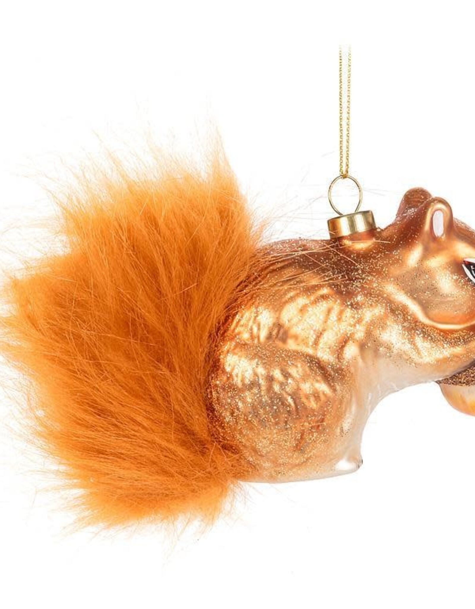 Abbott Red Squirrel w/ Fur Tail Ornament