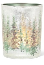 Abbott 5" Frosted Winter Forest Candle Holder