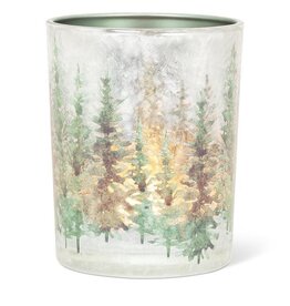Abbott 5" Frosted Winter Forest Candle Holder