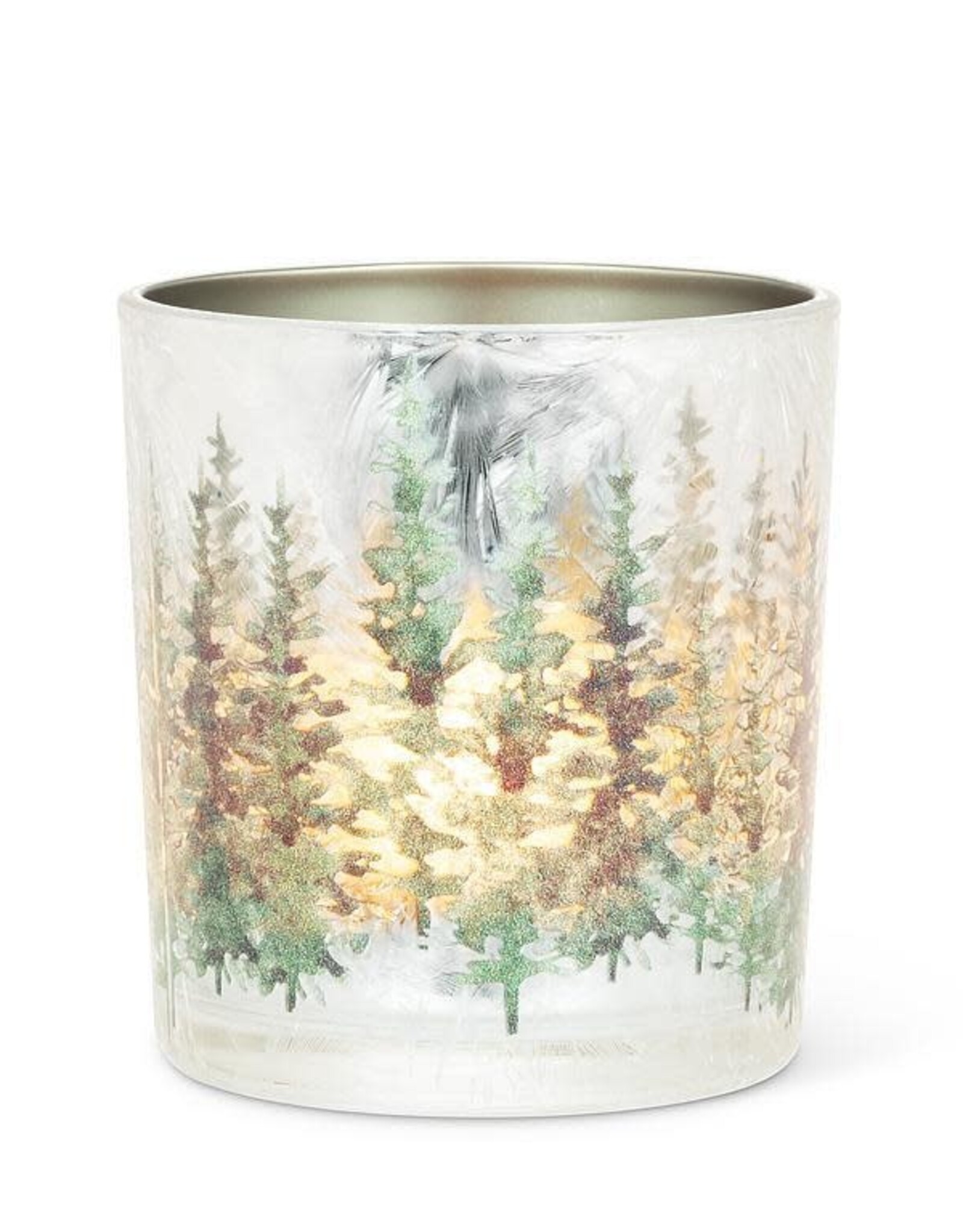 Abbott 3" Frosted Winter Forest Candle Holder