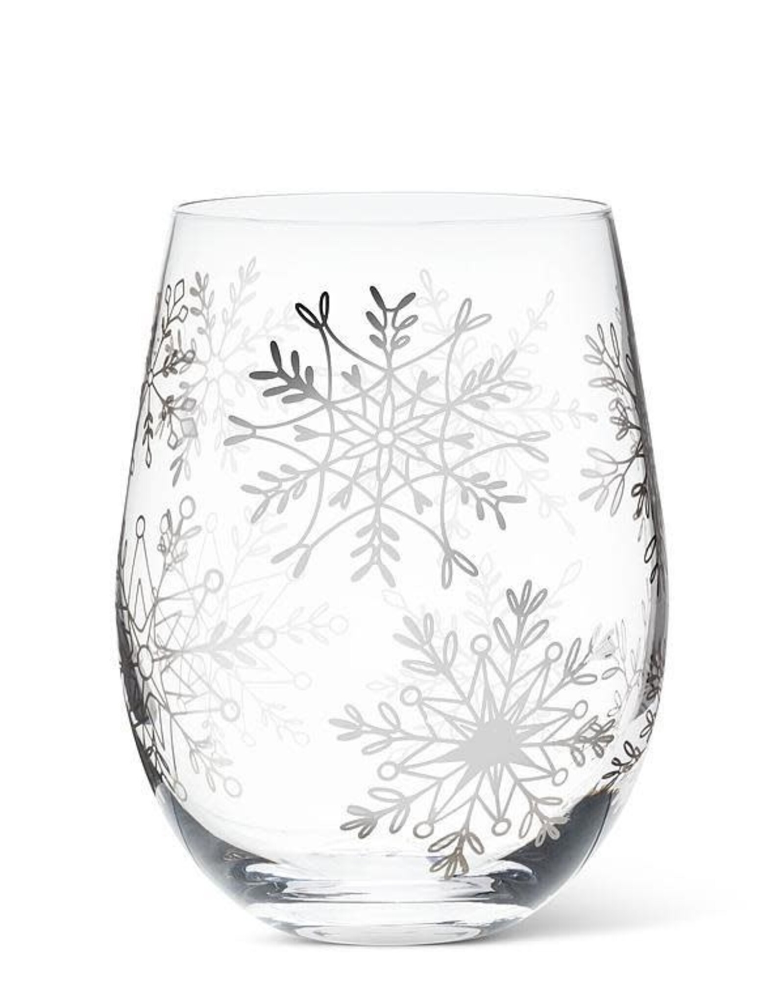 Abbott Snowflakes Stemless Wine Glass