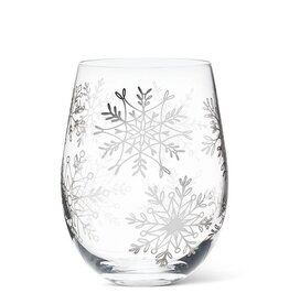 Abbott Snowflakes Stemless Wine Glass
