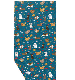 June Apothicarie All The Dogs Double Sided Waffle Dish Towel