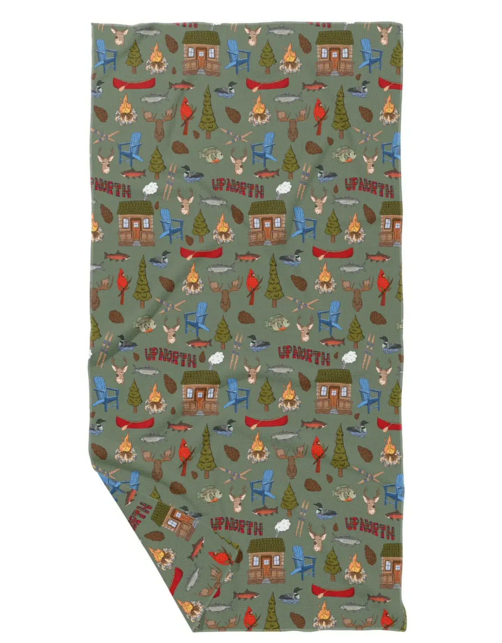June Apothicarie Cabin Up North Double Sided Waffle Dish Towel