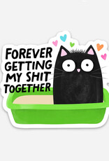 June Apothicarie Forever Getting My Sh** Together Cat Sticker