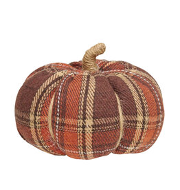 Collins Painting & Design Medium Harvest Plaid Fall Fabric Pumpkin