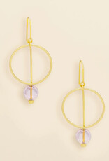 Scout Refined Glass Drop Earrings - Pink/Gold