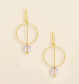 Scout Refined Glass Drop Earrings - Pink/Gold