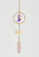 Scout Stone Suncatcher - Dragonfly/Rose Quartz