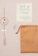 Scout Stone Suncatcher - Dragonfly/Rose Quartz