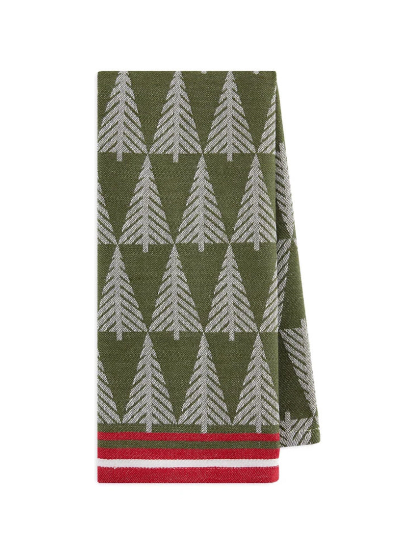 Design Imports Balsam Stroll Green Tree Jacquard Dish Towel