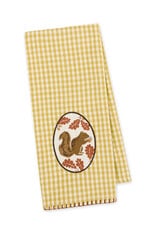 Design Imports Acorn & Squirrel Embellished  Dishtowel