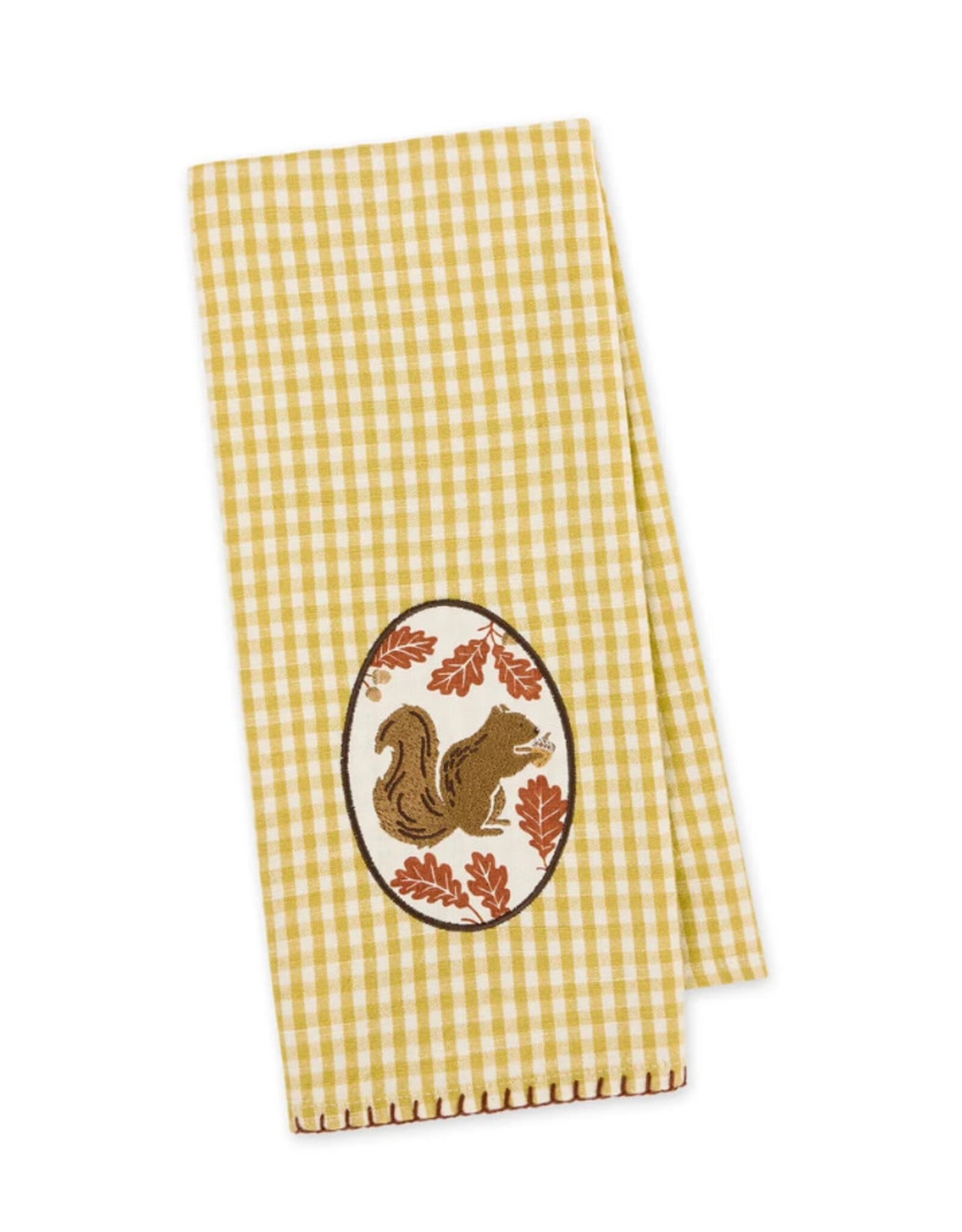 Design Imports Acorn & Squirrel Embellished  Dishtowel