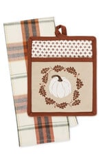 Design Imports Autumn Pumpkin Potholder Gift Set