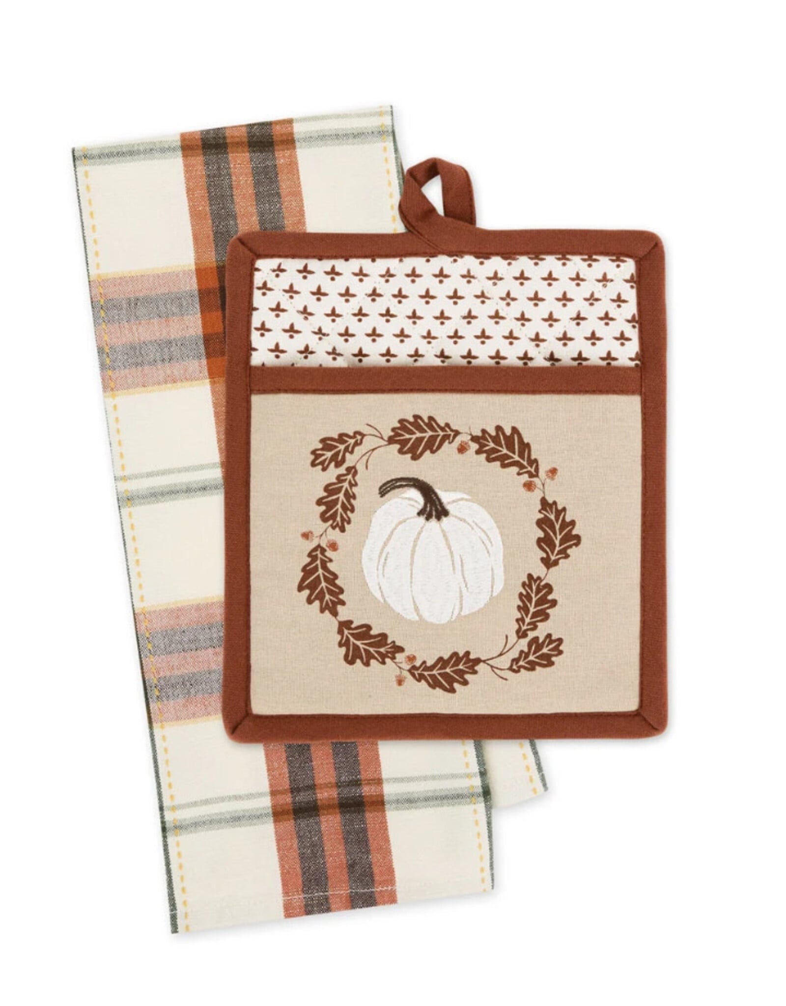 Design Imports Autumn Pumpkin Potholder Gift Set