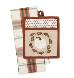 Design Imports Autumn Pumpkin Potholder Gift Set