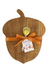 Design Imports Acorn with Spreader Cutting Board Gift Set
