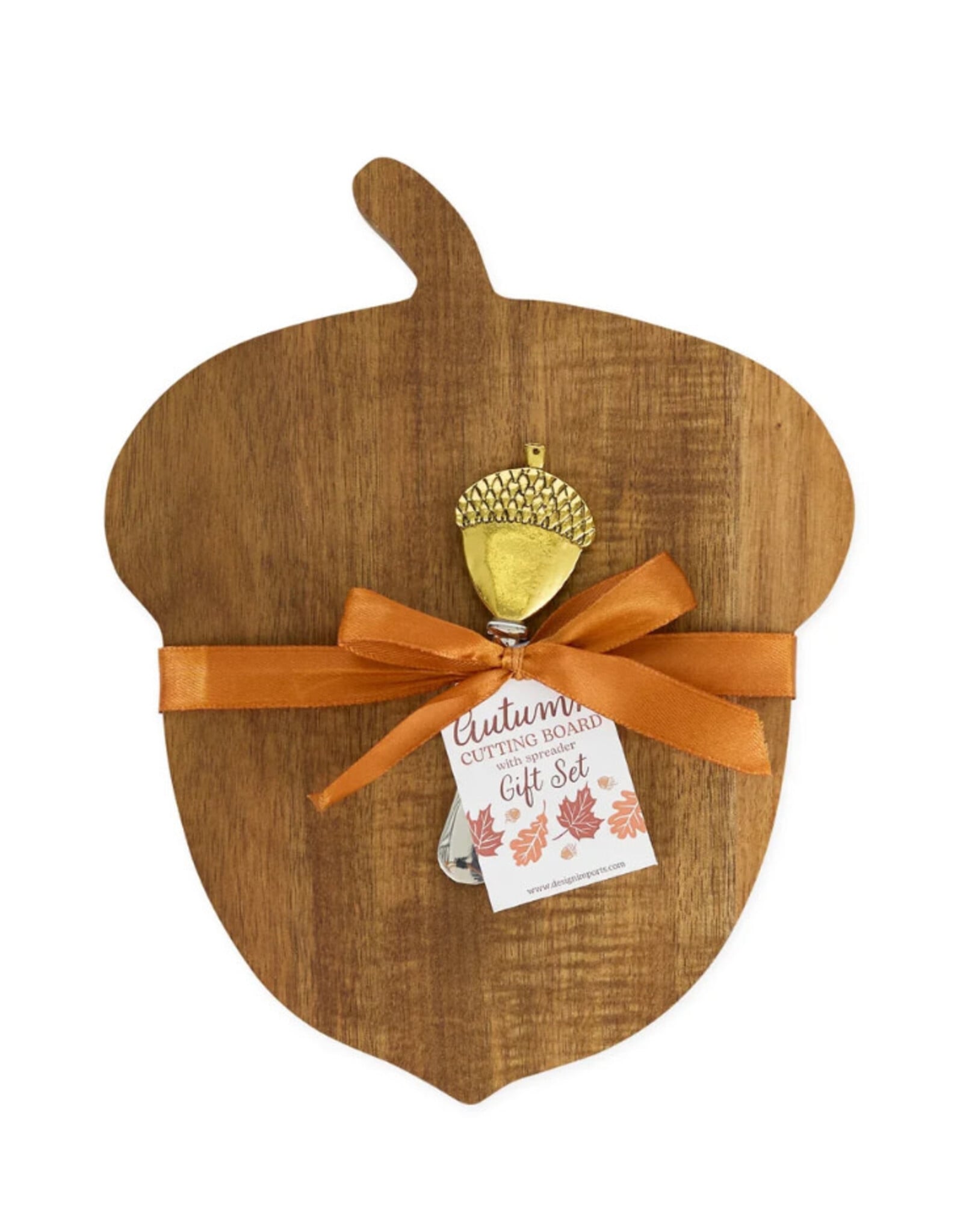 Design Imports Acorn with Spreader Cutting Board Gift Set