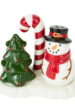 Design Imports Snowman & Tree Salt & Pepper Set