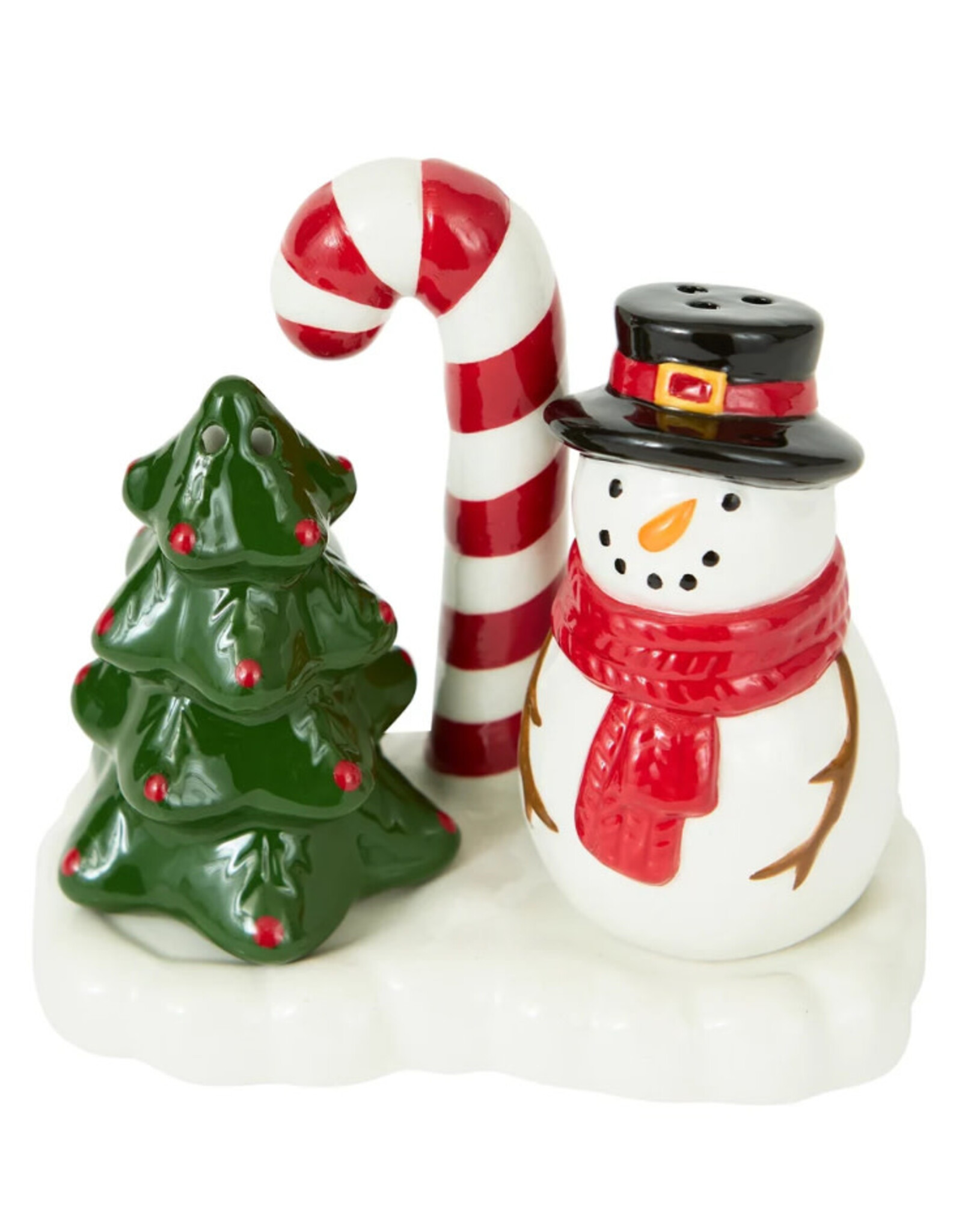 Design Imports Snowman & Tree Salt & Pepper Set