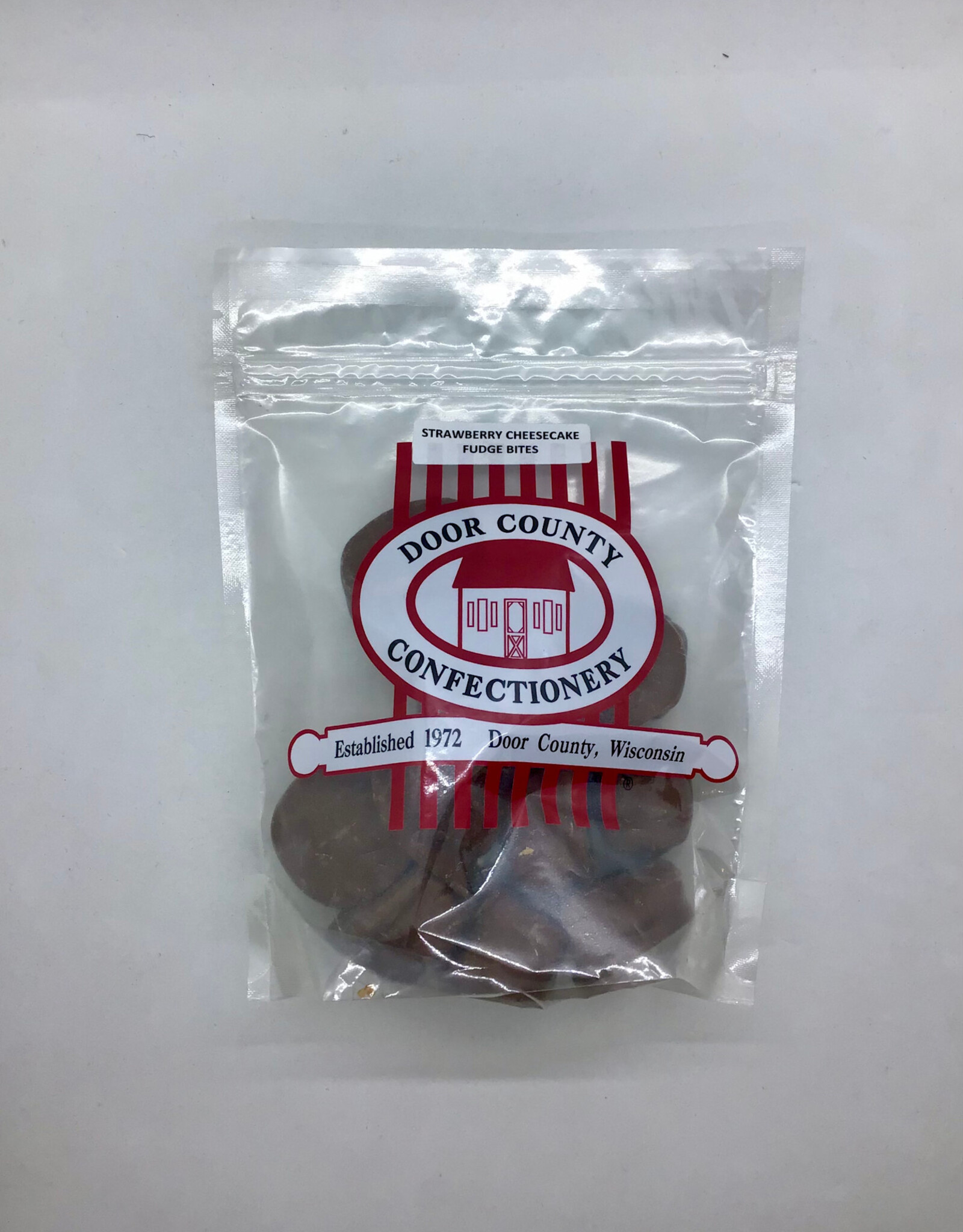 Door County Confectionery Milk Strawberry Cheesecake Fudge Bites