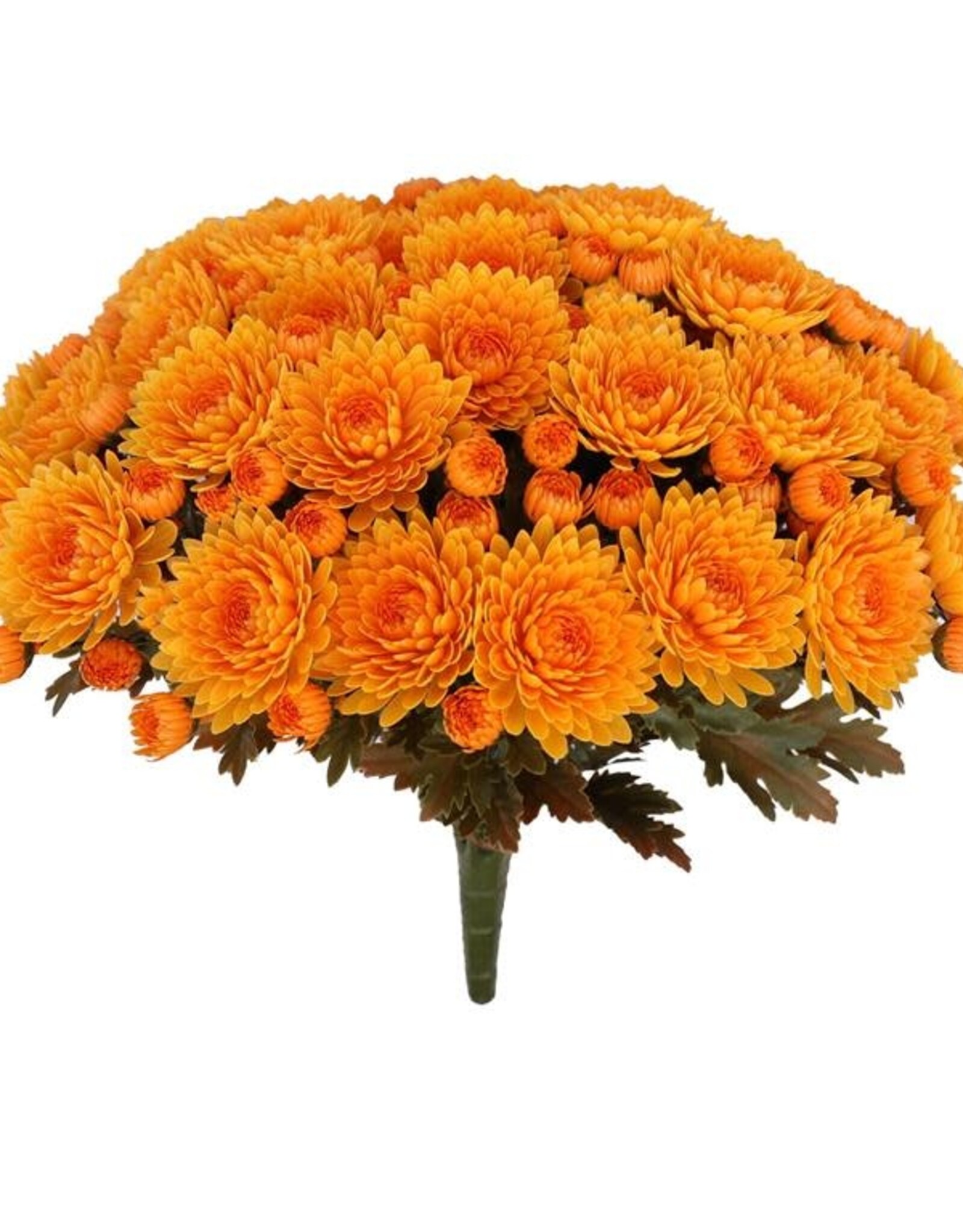 Select Artificials 14" UV Mum Bush - Orange