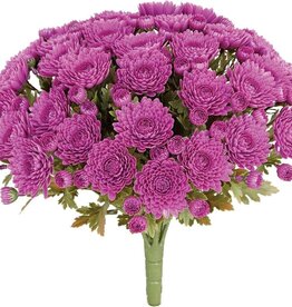 Select Artificials 14" UV Mum Bush - Purple