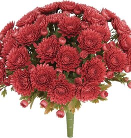 Select Artificials 14" UV Mum Bush - Rust