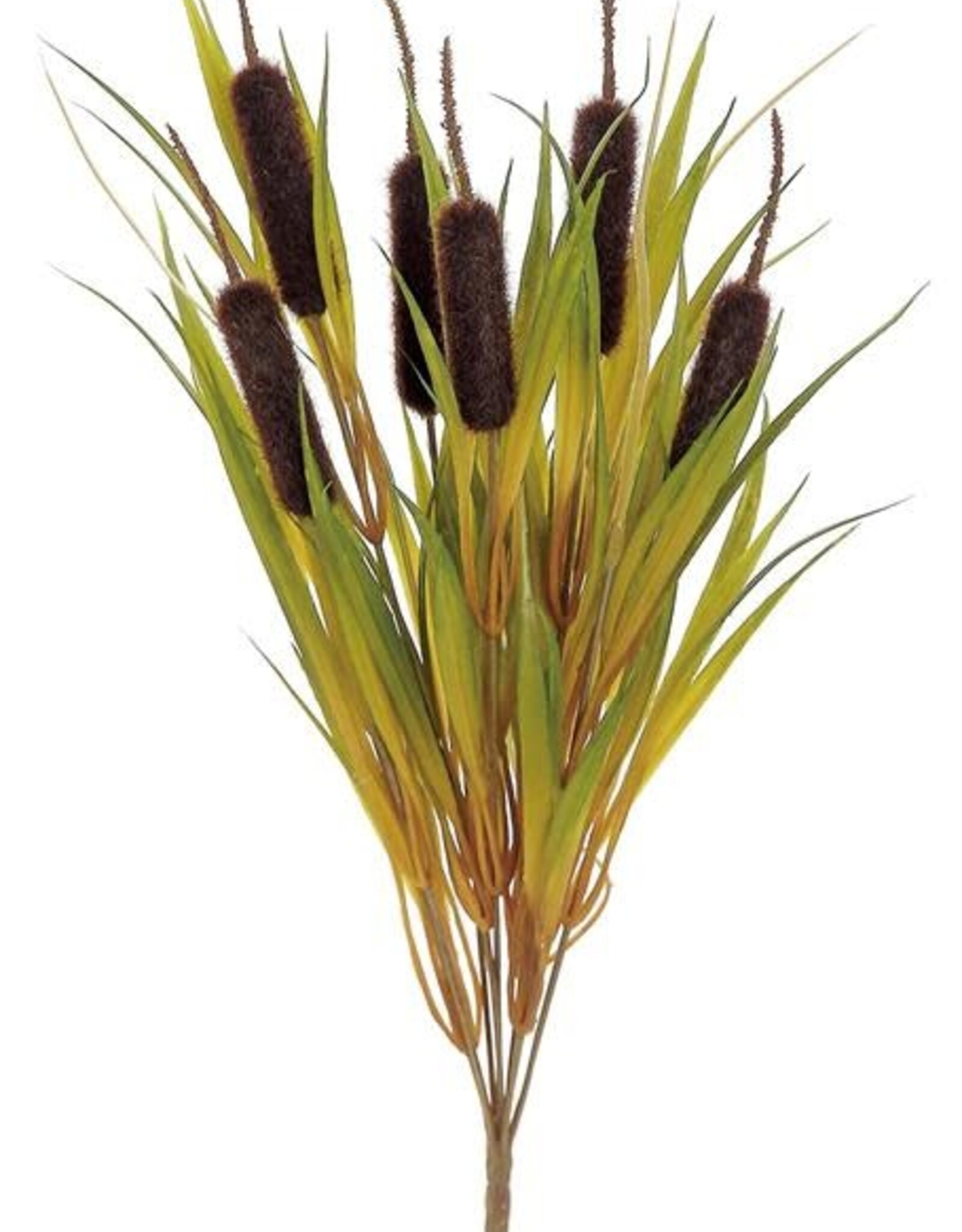 Select Artificials 17" Cattail & Grass Bush - Brown