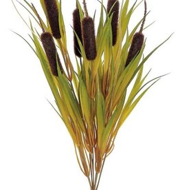 Select Artificials 17" Cattail & Grass Bush - Brown