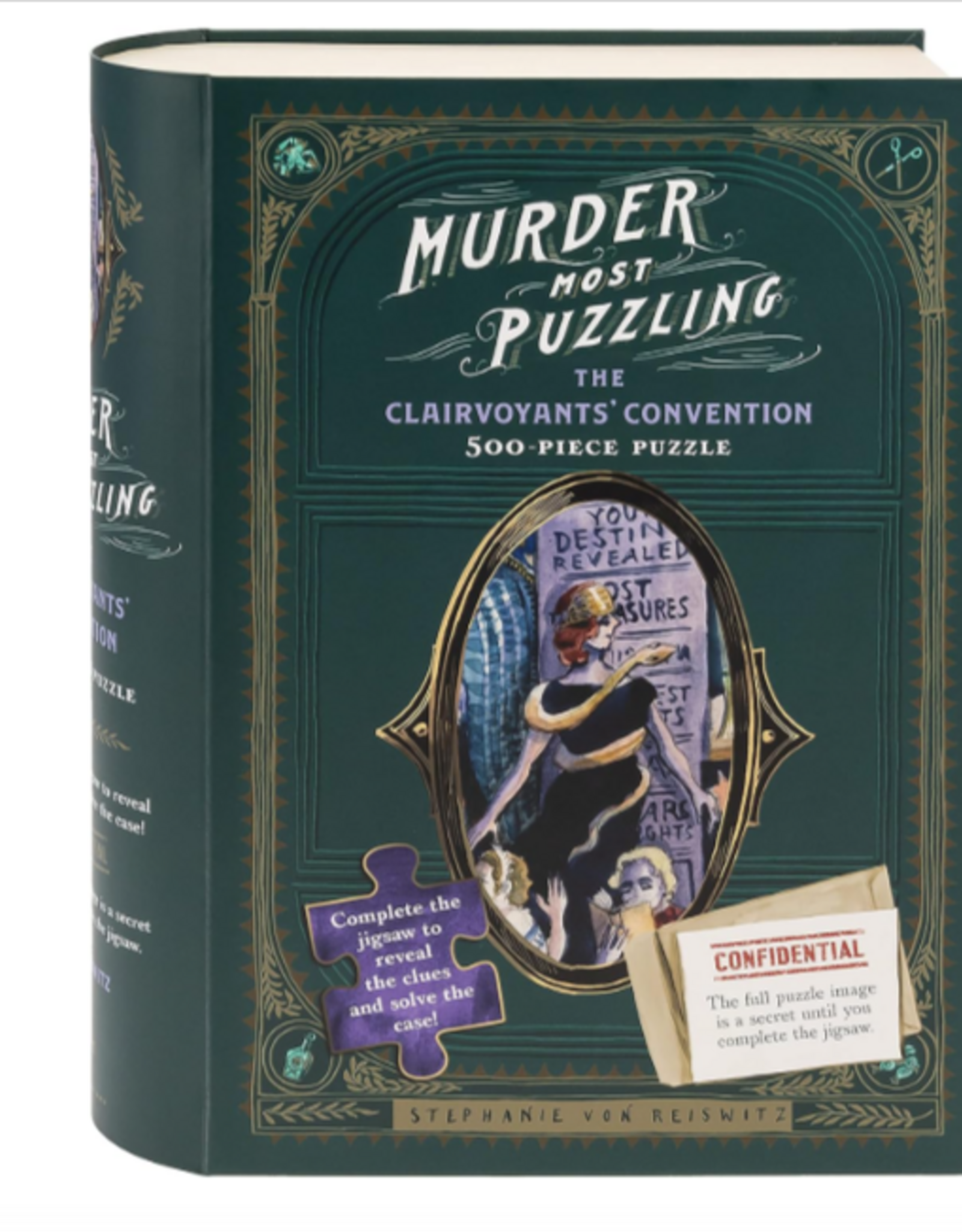 Chronicle Books Murder Most Puzzling: The Clairvoyants' Convention 500 Piece Puzzle