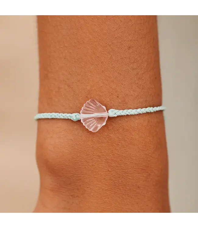 Pura Vida Sea Through You Shell Charm Brc Pink WINF Adult One Size