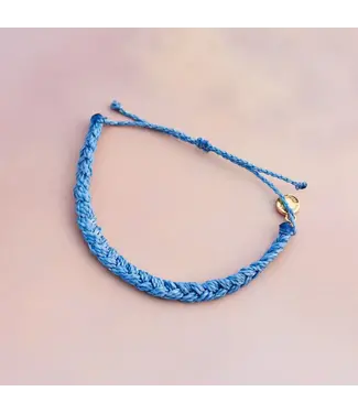 Pura Vida Bracelet tressé : Sky Blue : Adult One Size