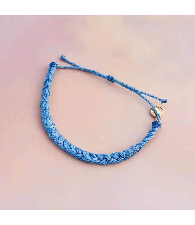 Pura Vida Bracelet tressé : Sky Blue : Adult One Size
