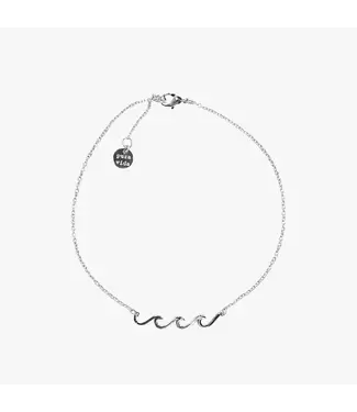 PURA VIDA Delicate Wave Anklet : Silver : NO Size