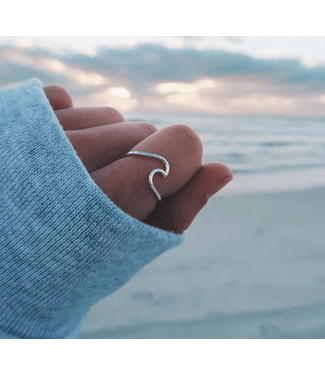 Pura Vida Wave Ring SILVER Size 8