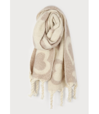 Caracol CARACOL FOULARD GRAND ET CHAUD IMPRIMÉ COEURS ET FRANGES (6249)