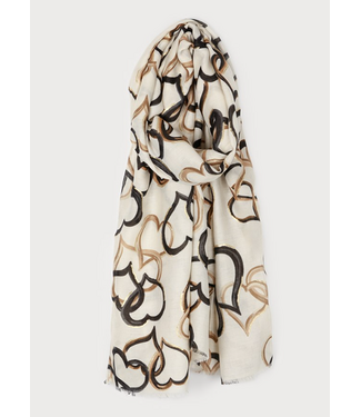 Caracol CARACOL FOULARD LÉGER IMPRIMÉ COEURS ENTRELACÉS (6252)