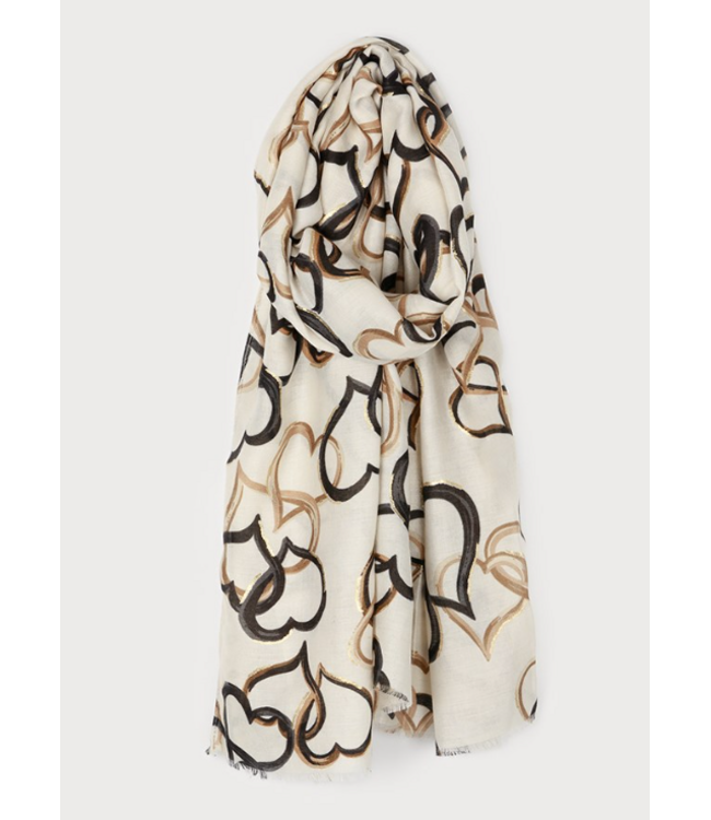 Caracol CARACOL FOULARD LÉGER IMPRIMÉ COEURS ENTRELACÉS (6252)