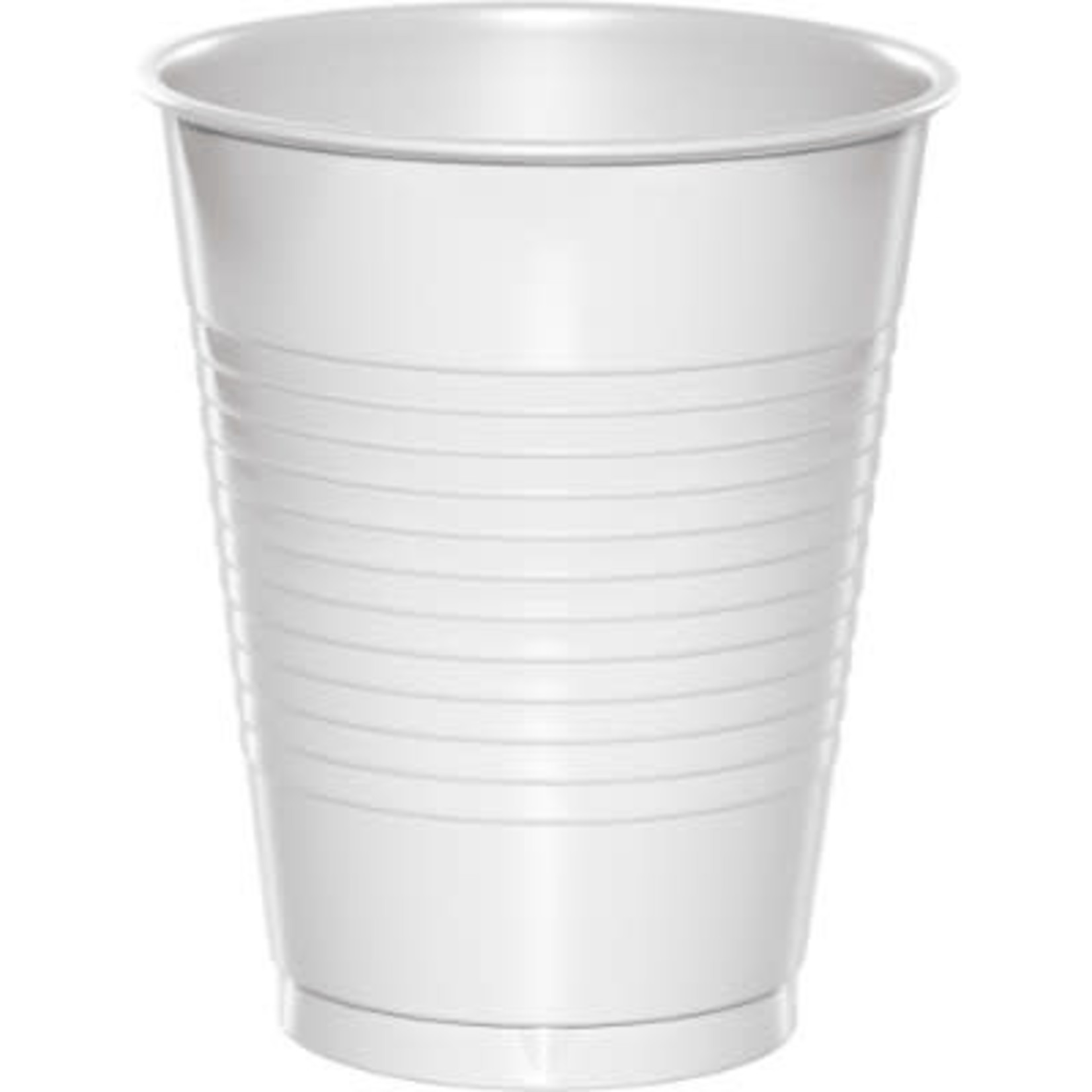 Touch of Color 16oz. White Plastic Cups - 20ct.