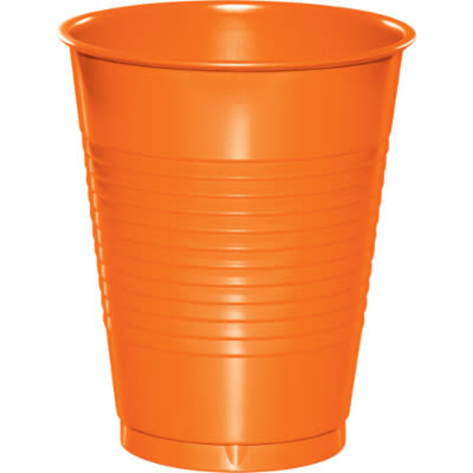 Touch of Color 16oz. Sunkissed Orange Plastic Cups - 20ct.