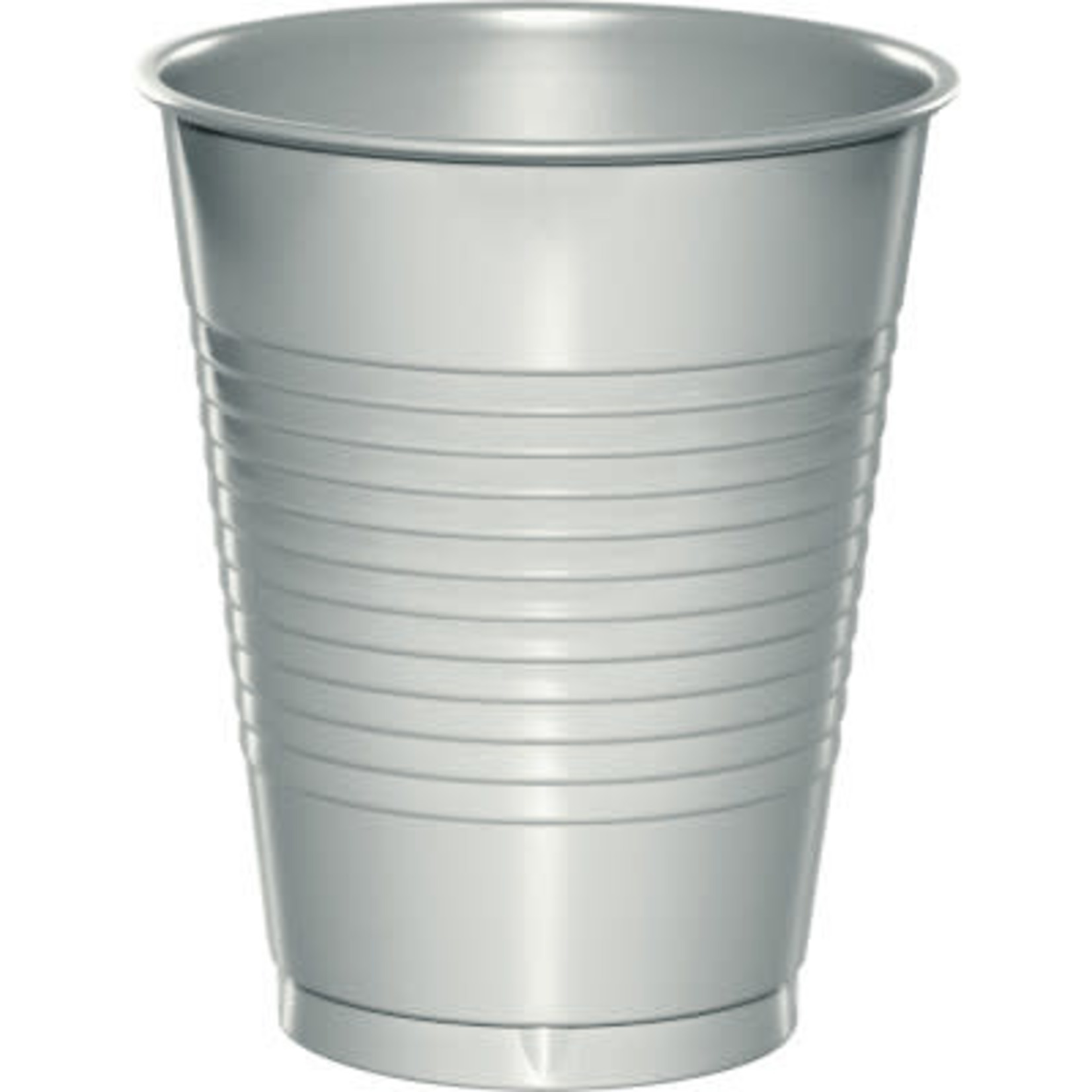 Touch of Color 16oz. Shimmering Silver Plastic Cups - 20ct.